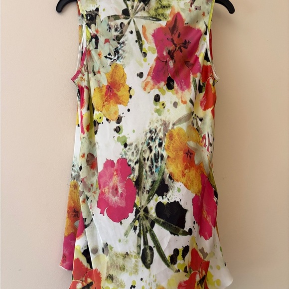 Renuar Women’s Size 4 Sleeveless Floral Print Cowl Neck Blouse - Picture 2 of 3